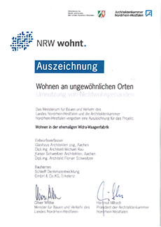 Auszeichnung „Wohnen an ungewöhnlichen Orten“ – Umnutzung von Nichtwohngebäuden 2007