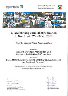Auszeichnung vorbildlicher Bauten in NRW 2010